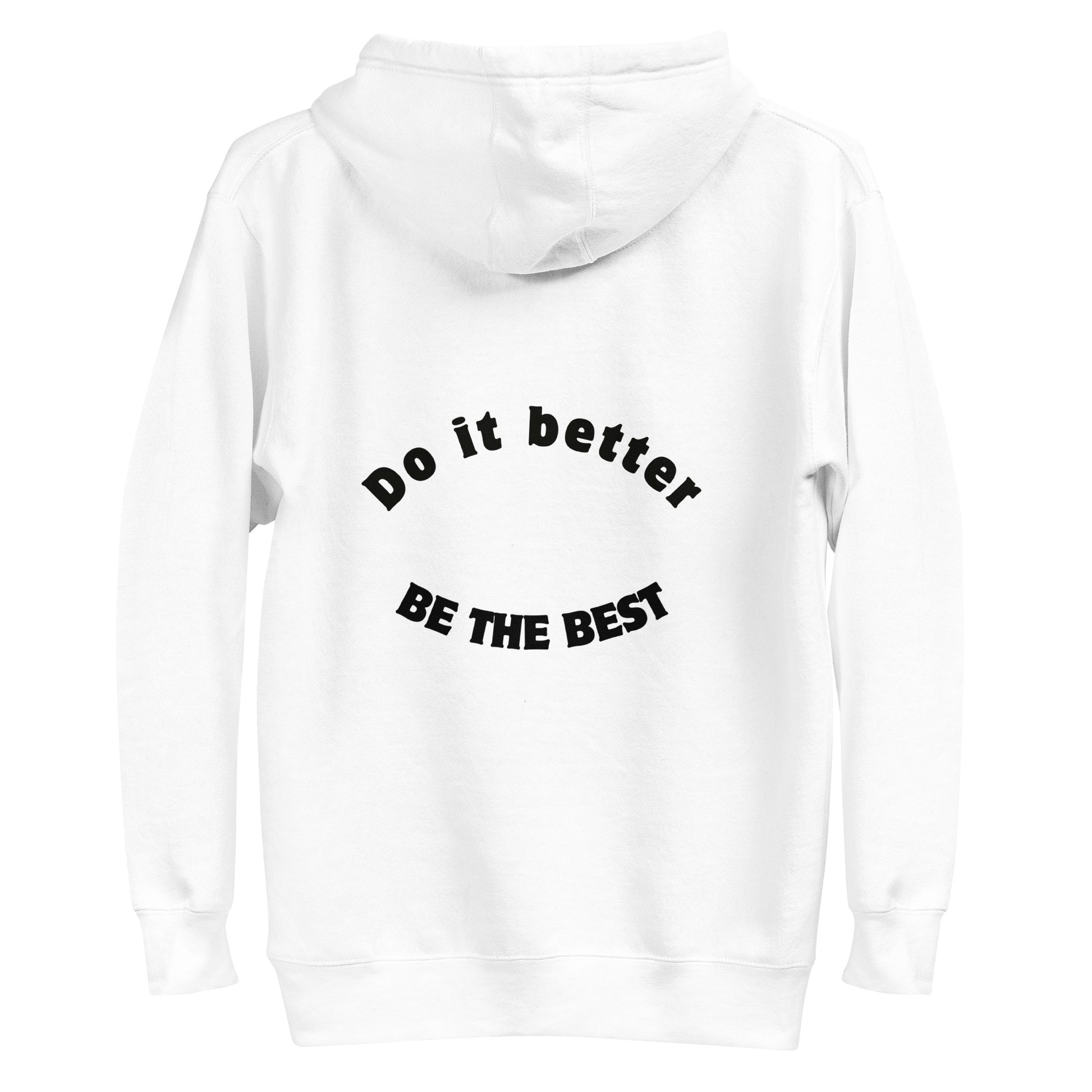 Ze_th Motivational Men Pull over Hoodie 105 (White)
